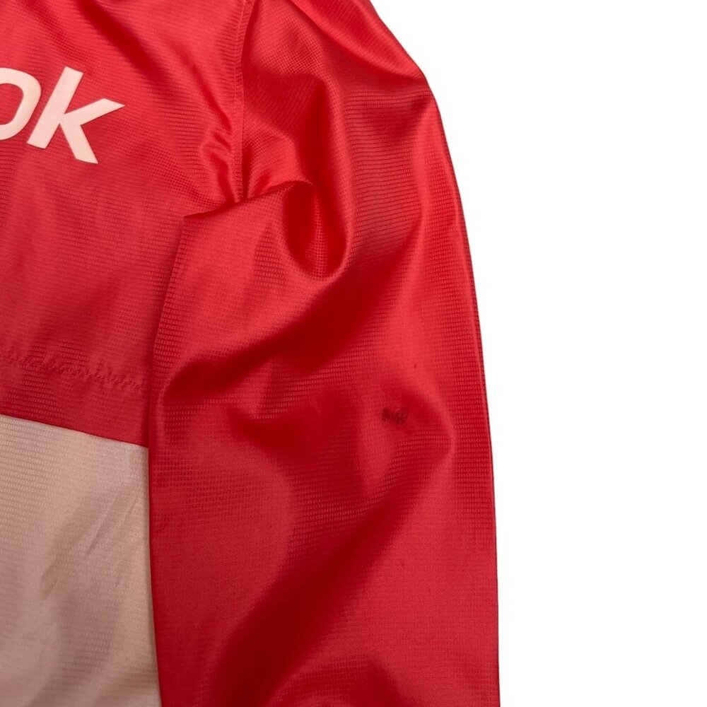 REEBOK Light Activewear Peach Hooded Windbreaker Fleece Jacket Womens Large - Picture 8 of 8